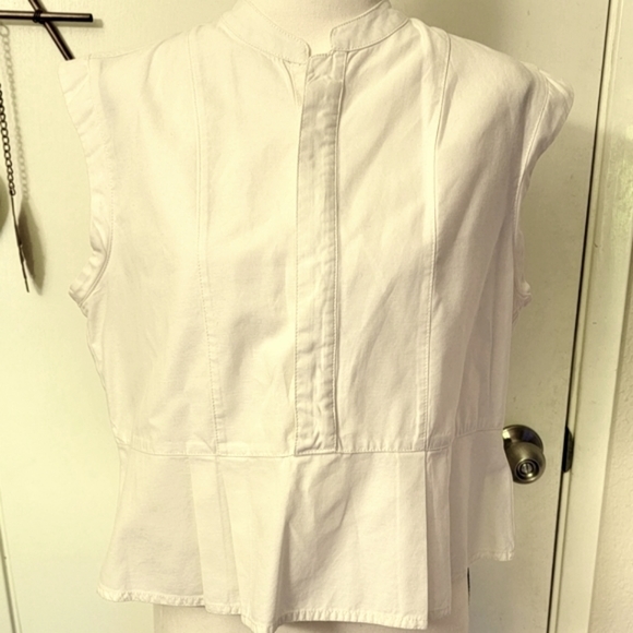 Madewell Sleeveless Button Down Top with Tiered bottom